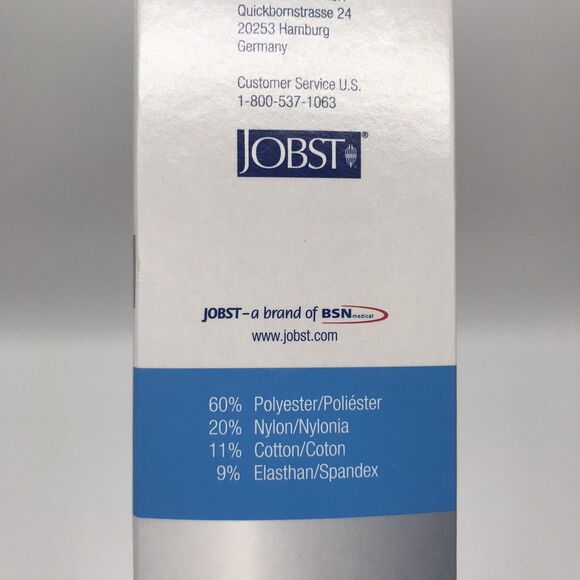 Jobst Medical Activewear Knee High Compression Socks 15-20 mmHg Small Cool White - Picture 7 of 8